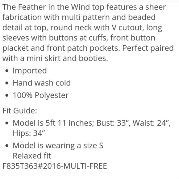 Free People Feather In The Wind Beaded Tunic Top - Picture 8 of 8